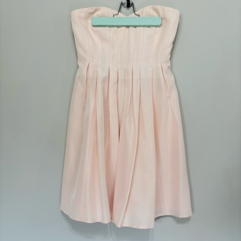 J. Crew Strapless Dress in Soft Pink